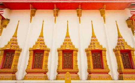 Buddhist temple church new window district  Ayutaya Province  Thailandの写真素材