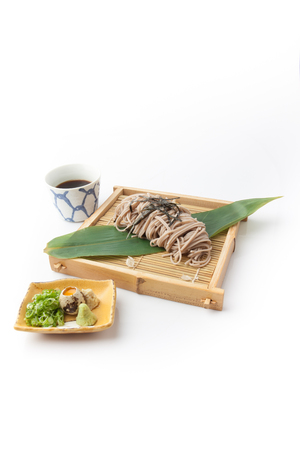 Japanese udon, food on white backgroundの写真素材
