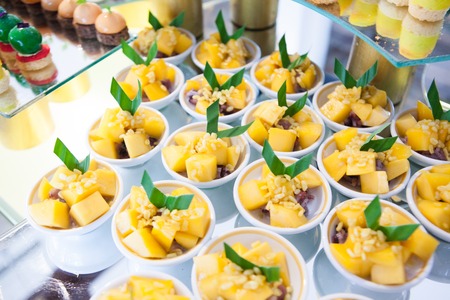 Dessert in cafe or restaurantの写真素材