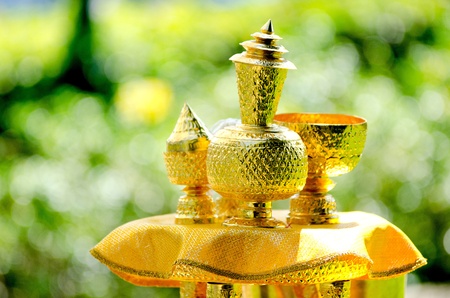 Pouring Holy Waterの写真素材