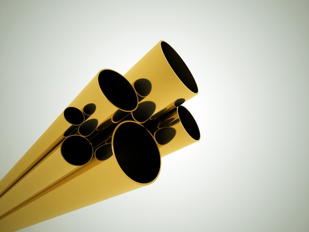 Abstract yellow tubesの写真素材