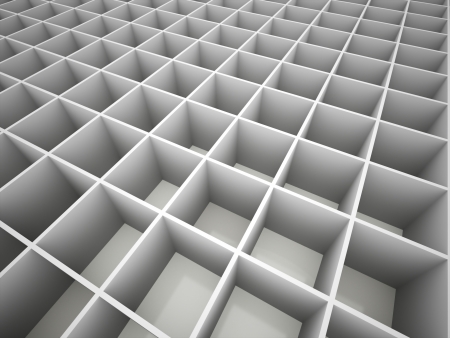 Abstract cubes network black and whiteの写真素材