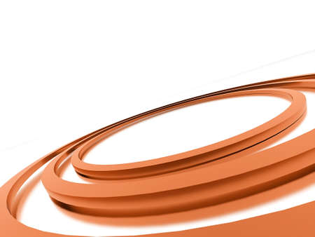 Abstract orange circle on white backgroundの写真素材