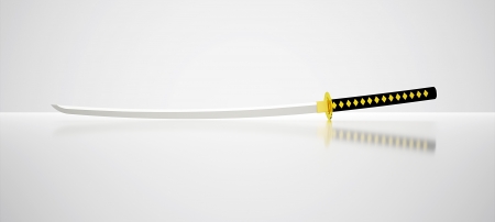 Samurai sword renderedの写真素材