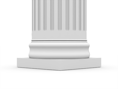 Historic column on white backgroundの写真素材