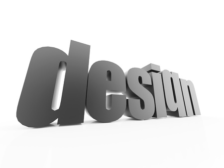 Design word black and white isolatedの写真素材