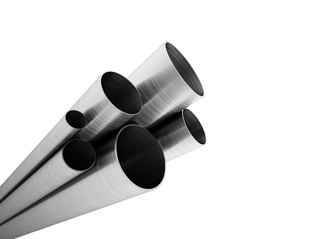 Pipe steel concept isolated on white backgroundの写真素材