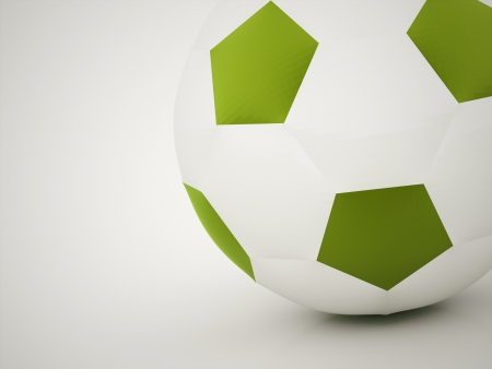 Football ball green renderedの写真素材