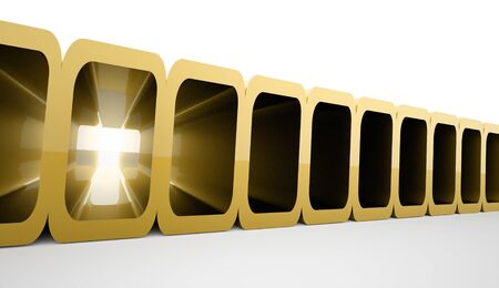 Abstract futuristic yellow elementsの写真素材