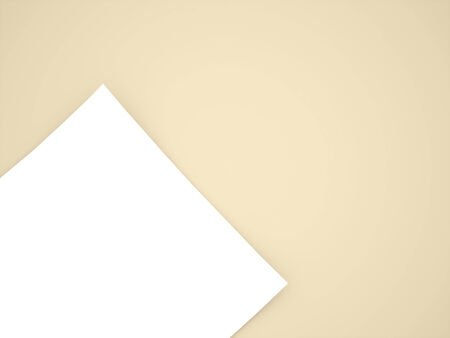 Blank paper page concept on yellow backgroundの写真素材