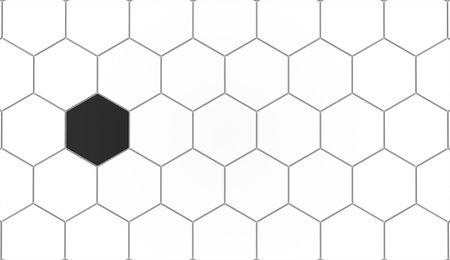 Hexagonal background one is black