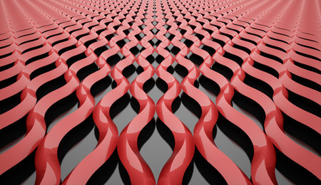 Abstract red mesh background on black