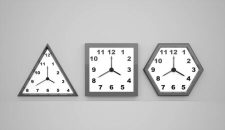 Black three concept of watches renderedの写真素材