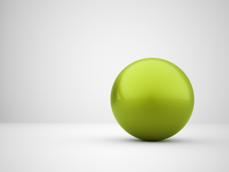 Green abstract sphere concept renderedの写真素材
