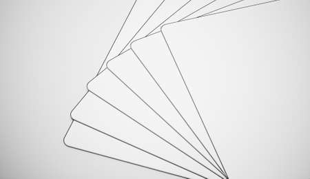 White blank card concept renderedの写真素材