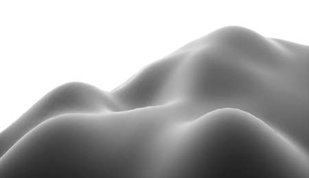 Silver abstract hills concept renderedの写真素材