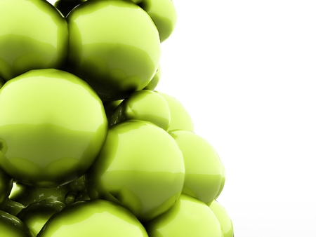 Many balloons rendered on white backgroundの写真素材