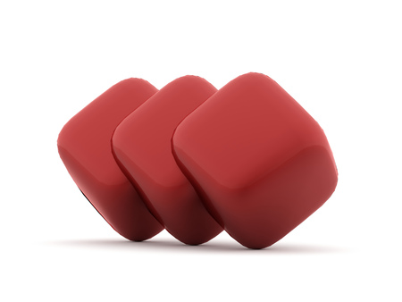Cubes icon concept rendered on white background isolatedの写真素材