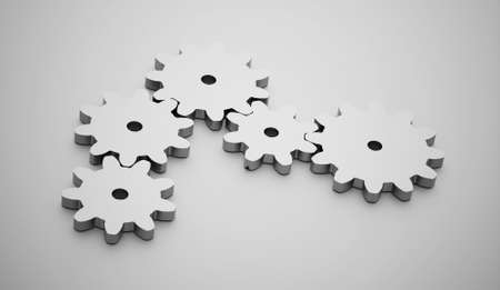 Gears mechanism business concept renderedの写真素材