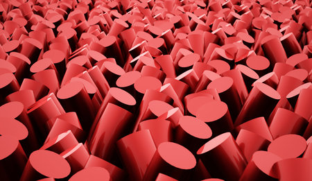 Cylinders abstract background renderedの写真素材