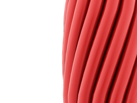Red abstract tubes background rendered