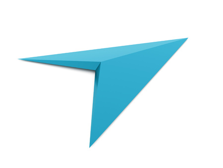 Blue north direction compass icon on white backgroundの写真素材