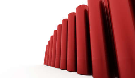 Red abstract tube background renderedの写真素材