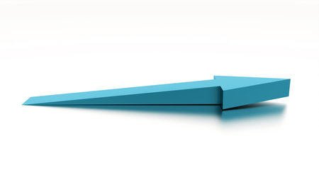 Blue business arrow concept background rendered
