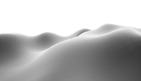 Silver abstract terrain concept rendered