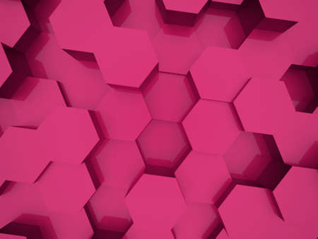 Pink abstract hexagonal business background renderedの写真素材