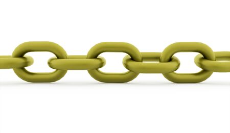 Green chain concept rendered on white backgroundの写真素材