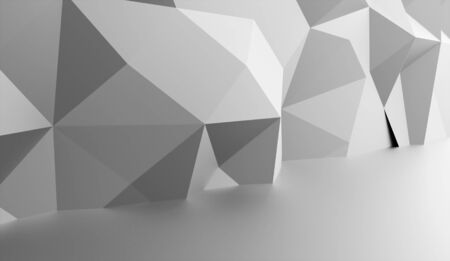 Silver triangle background concept renderedの写真素材