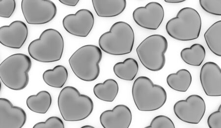 A silver heart isolated on white backgroundの写真素材