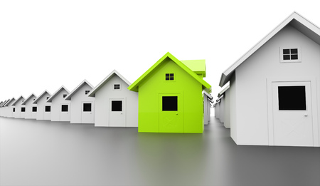 Houses concept rendered coloredの写真素材