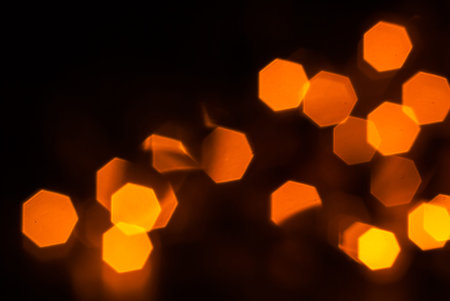 Defocused photography bokeh background. Night light background texture.