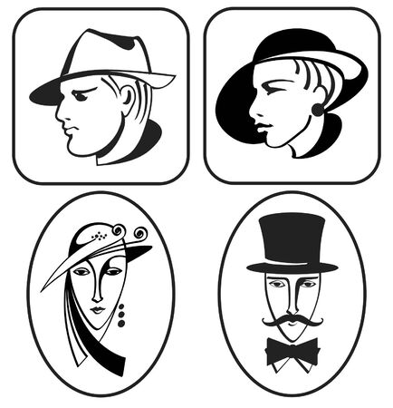 Lady and man pictogram のイラスト素材