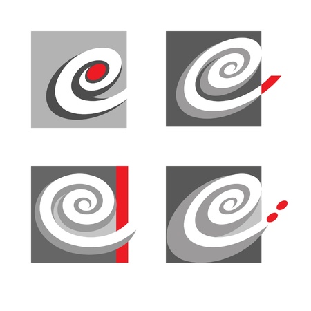 spiral e letterのイラスト素材