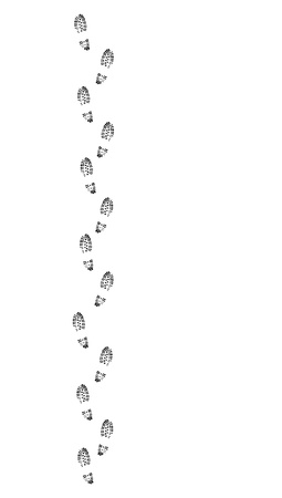 Black shoe prints on white background. Vector illustration.の写真素材