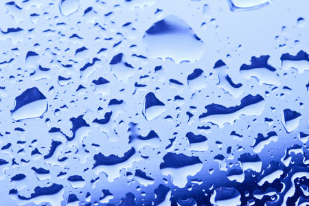 Water Droplets on a metal Surface  