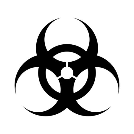 Biohazard symbol. Vector illustration. Biohazard sign isolated on white backgroundのイラスト素材