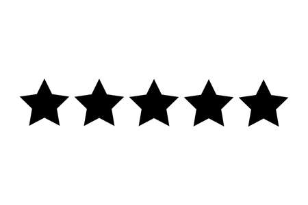 Five stars rating vector iconのイラスト素材