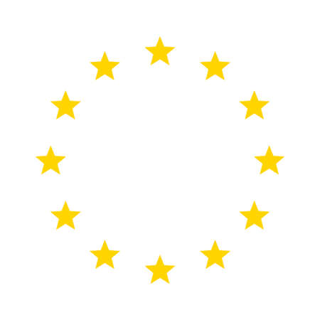 European Union stars. European Union flag. EU symbol. Stars in circle. Vector illustrationのイラスト素材