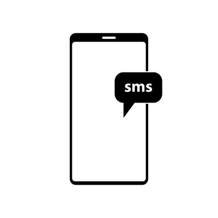 Message icon. SMS symbol. Mobile message. Vector illustrationのイラスト素材