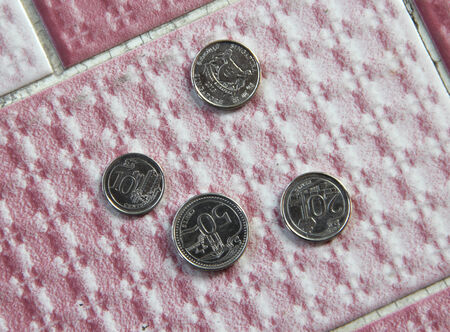 Singapore money Coinsのeditorial素材