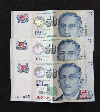 Singapore Dollars money banknoteのeditorial素材