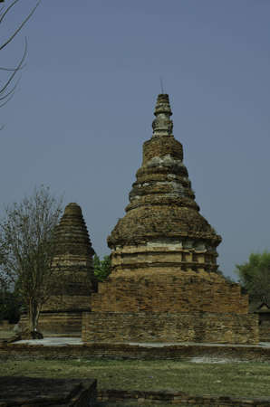 old pagoda in chiang maiの写真素材