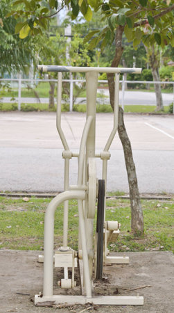 Exercise equipment in public park