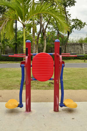 exercise equipment in public parkのeditorial素材