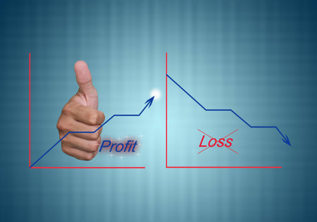 business concept loss and profit graph