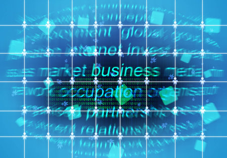 abstract binary code communication,digital technologyの写真素材